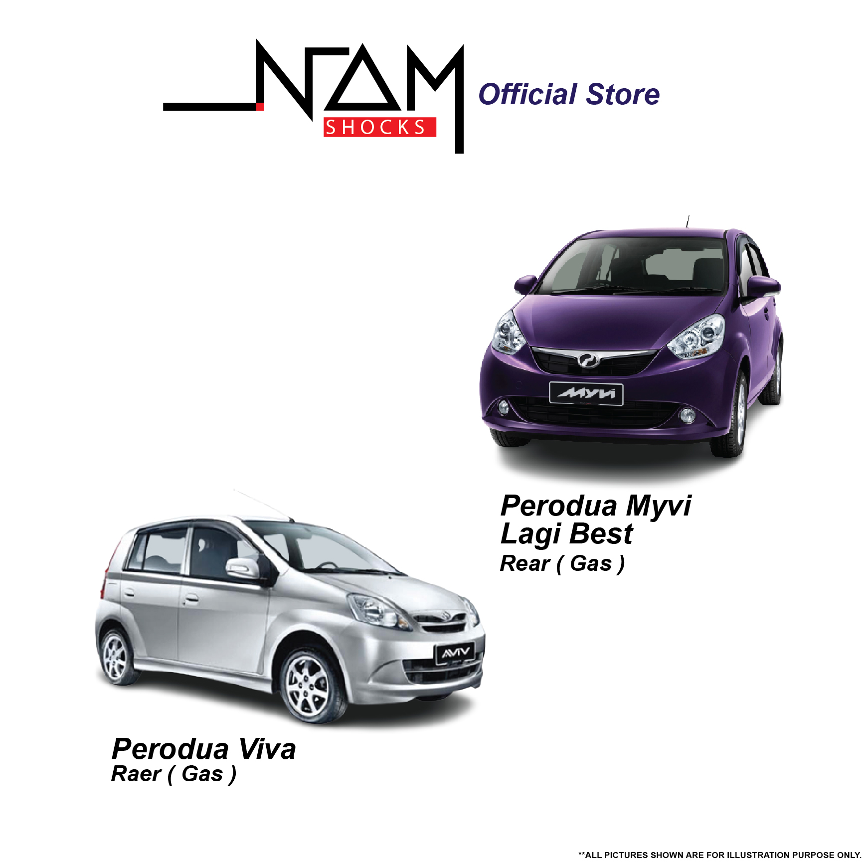 NAM CS3-1M021 Rear Shock Absorber (Myvi/Myvi Lagi Best/Viva) - Image 3