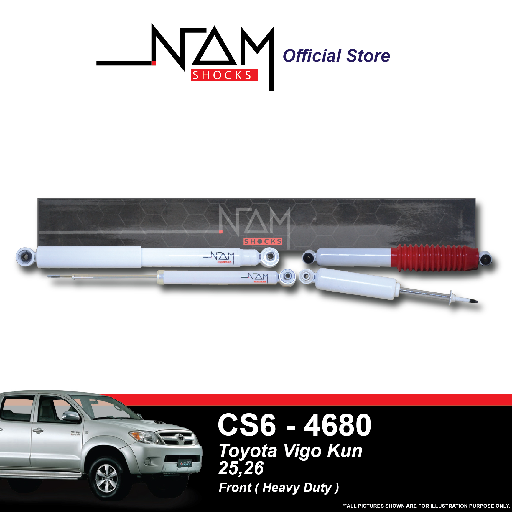 NAM CS6-4680A Front Shock Absorber (VIGO KUN 25,26, REVO, FORTUNER)
