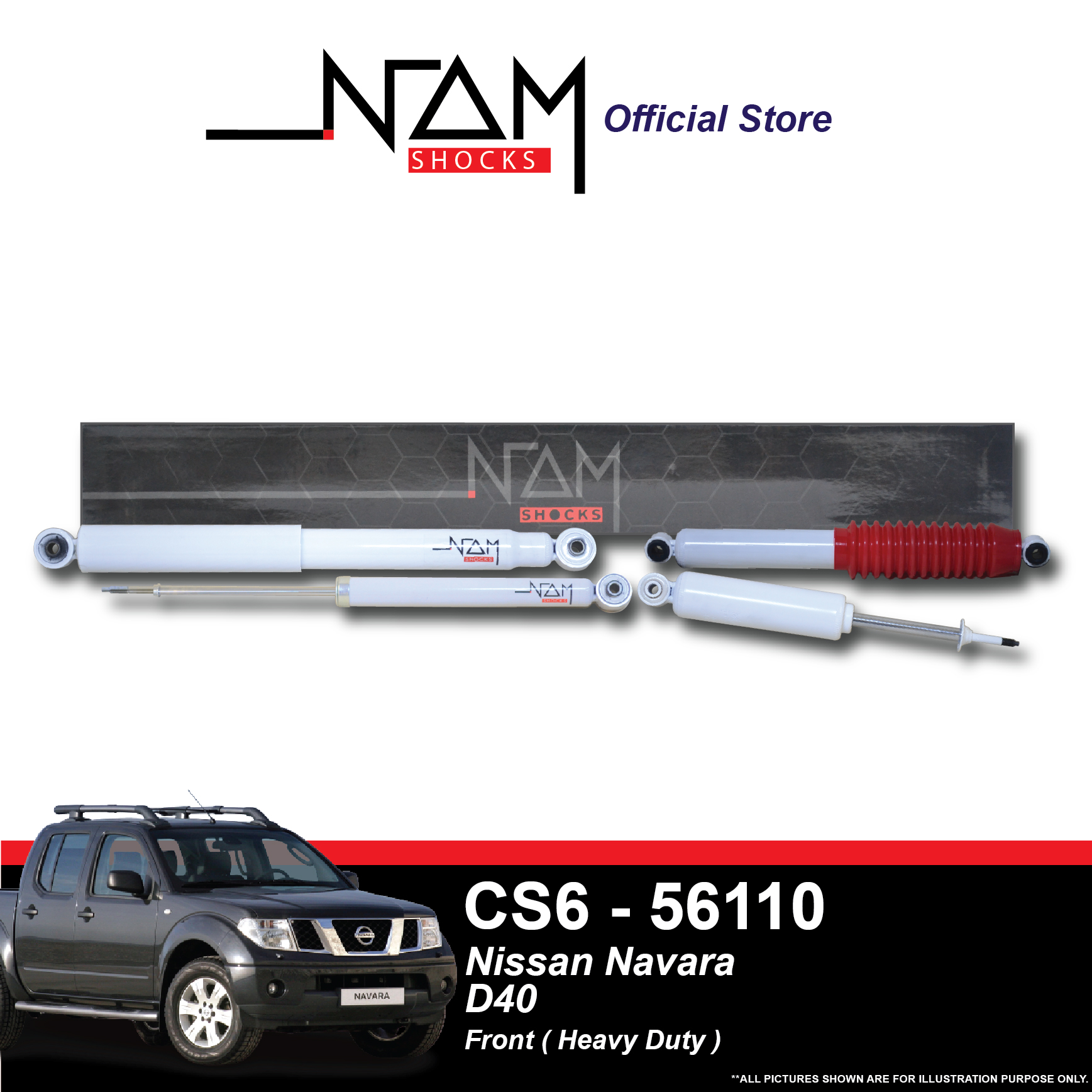 NAM CS6-56110 Front Shock Absorber (NAVARA D40, NP300)