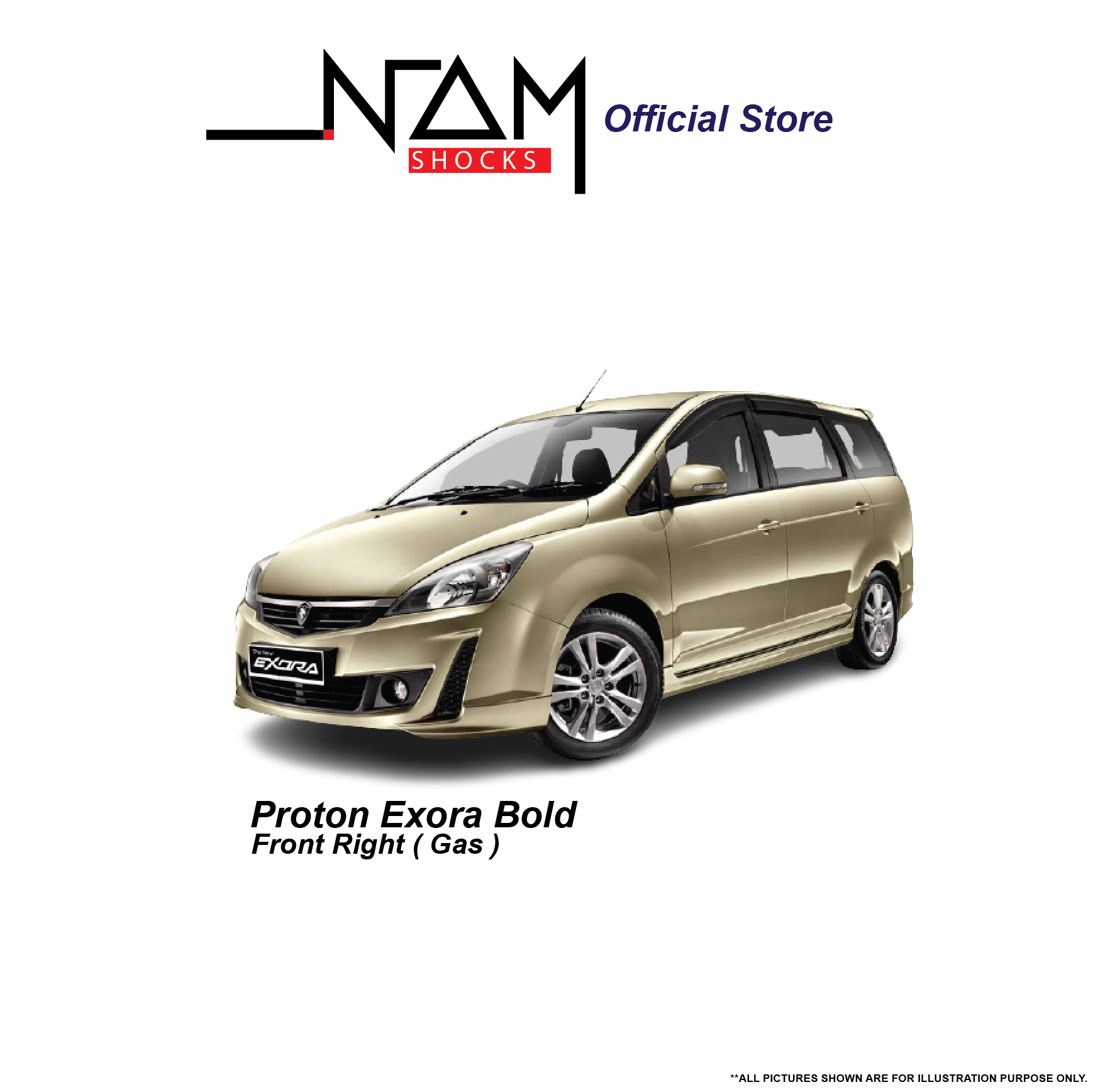 NAM CS3-3M055 Front Right Shock Absorber (EXORA, EXORA BOLD) - Image 3