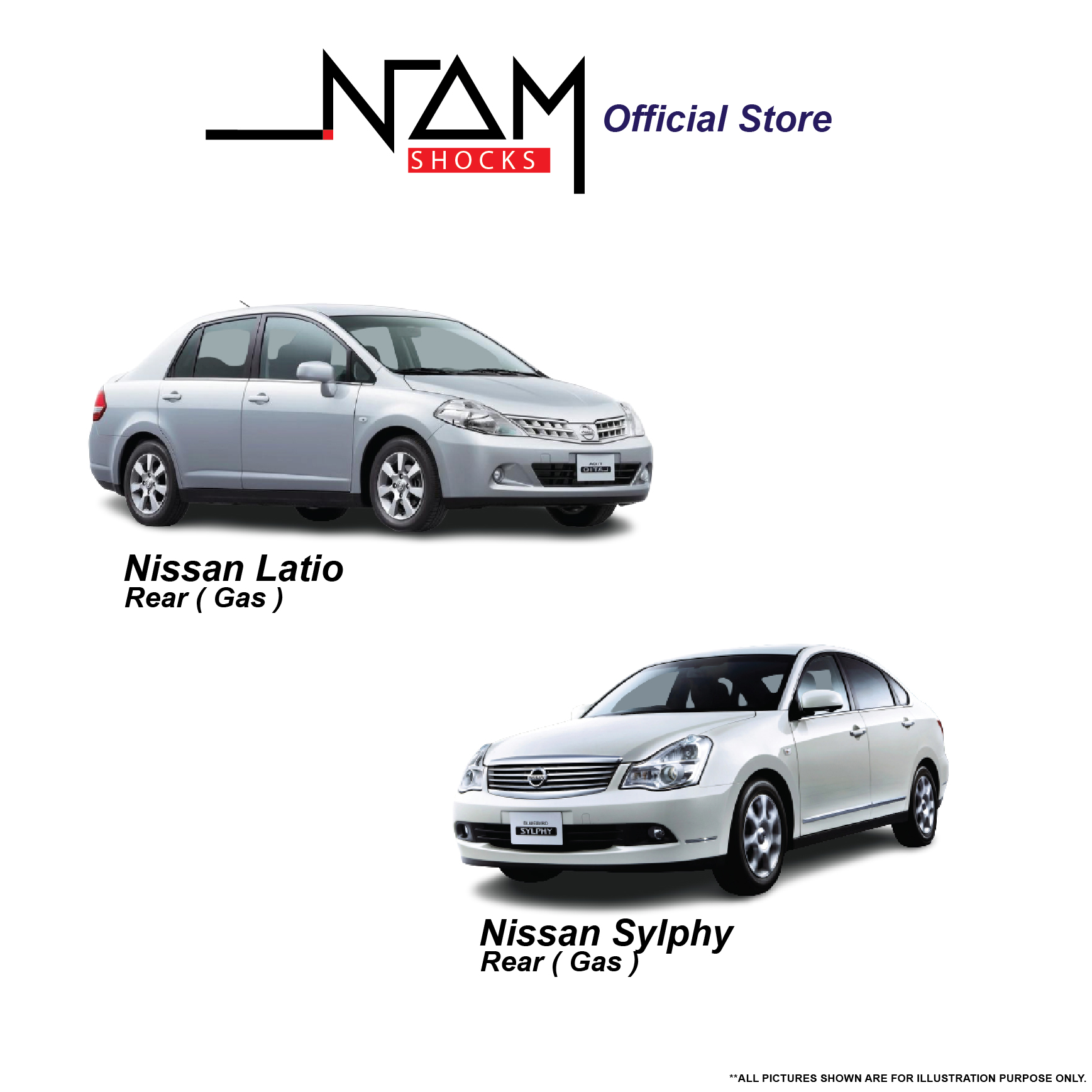 NAM CS3-1M034 Rear Shock Absorber (G.LIVINA X11J, LATIO, SYLPHY) - Image 3