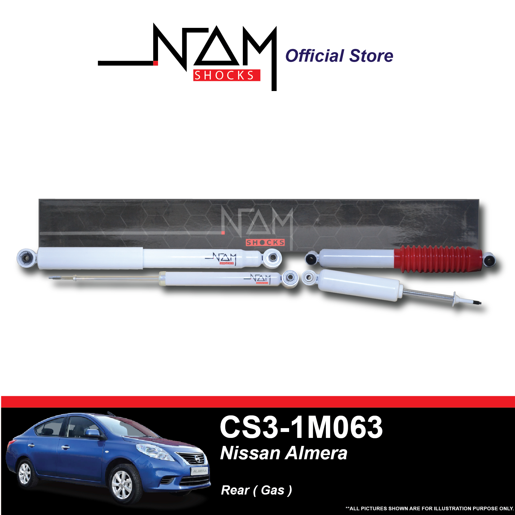 NAM CS3-1M063 Rear Shock Absorber (ALMERA)